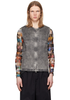 Diesel Gray D-Sund-S Denim Vest