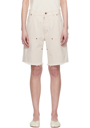 Maison Margiela Off-White Stud Shorts