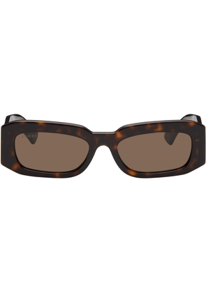 Gucci Tortoiseshell Rectangular Sunglasses