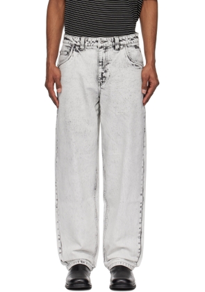 Dime White Classic Baggy Jeans