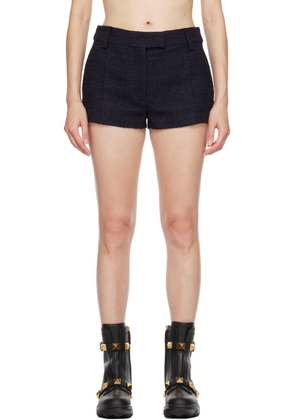 Valentino Navy Creased Shorts