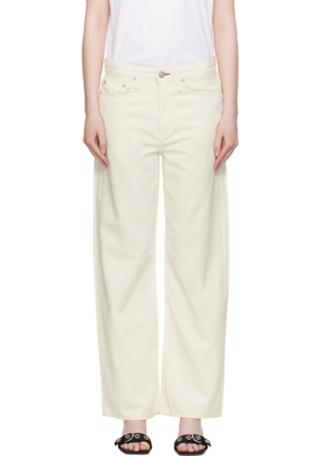 rag & bone Off-White Featherweight Logan Wide-Leg Jeans