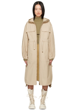 Moncler Beige Peronne Long Coat