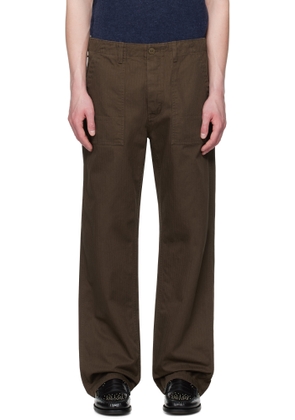 Nudie Jeans Brown Tuff Tony Fatigue Trousers