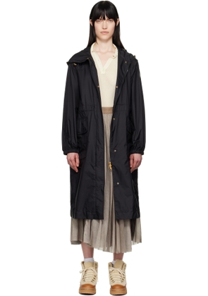 Moncler Black Hiengos Hooded Rain Coat