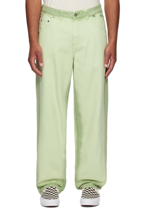 Dime Green Classic Baggy Jeans