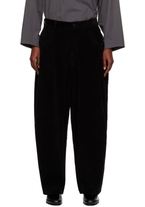 Cordera Black Corduroy Baggy Trousers