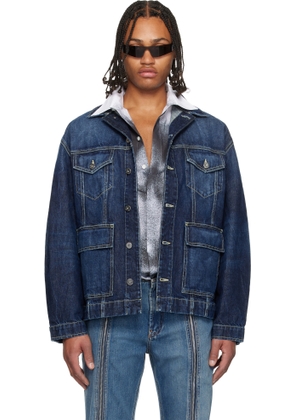 Jean Paul Gaultier Blue Cutout Denim Jacket