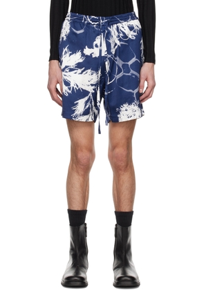Carlota Barrera Navy Graphic Shorts