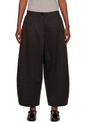 Cordera Brown Wool Curved Trousers