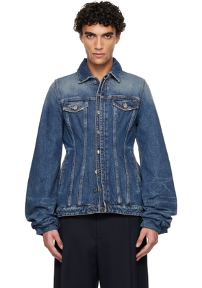 Jean Paul Gaultier Blue Oversized Sleeves Denim Jacket