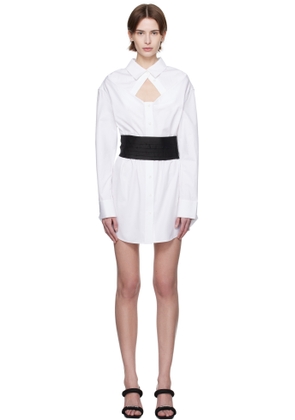Alexander Wang White Deconstructed Minidress