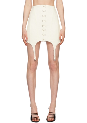 Dion Lee Off-White Corset Garter Miniskirt