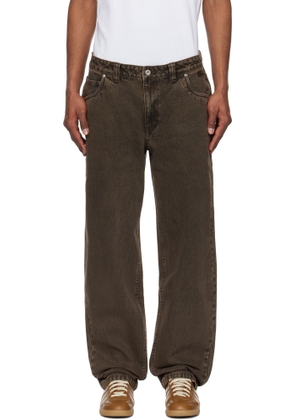 Dime Brown Classic Relaxed Jeans