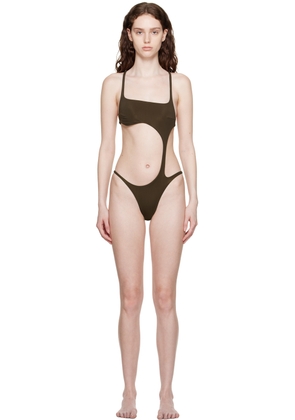 Isa Boulder Brown Stingray One-Piece Swimsuit