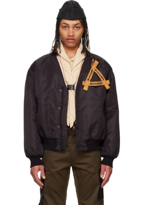 Olly Shinder Black V Bomber Jacket