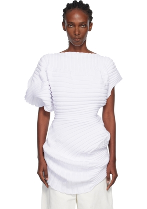 ISSEY MIYAKE White Knit 'As It Is' Top