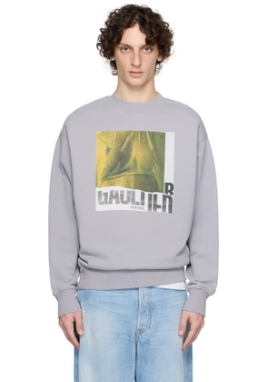 Jean Paul Gaultier SSENSE Exclusive Gray Cotton Crew Printed Water Sweatshirt