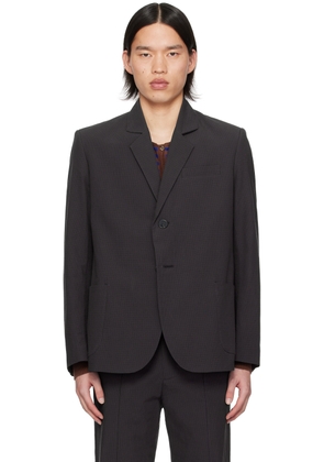 Edward Cuming Brown & Navy Striped Blazer