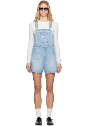 Levi's Blue Utility Short Denim Overalls