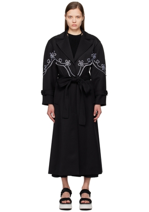 Chloé Black Embroidered Coat