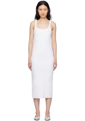 Chloé White Ruffle Midi Dress