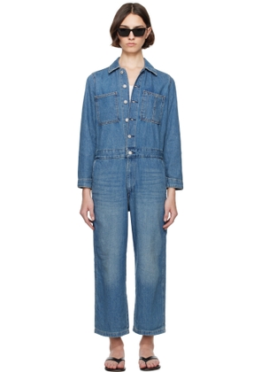 Levi's Blue Iconic Linen+ Denim Jumpsuit