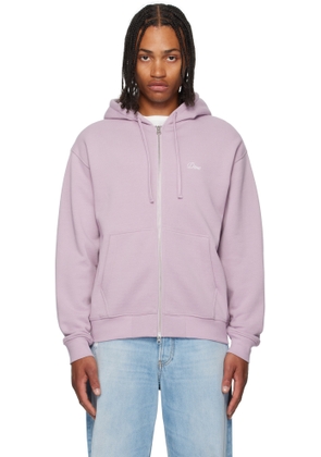 Dime Purple Cursive Small Logo Zip Hoodie