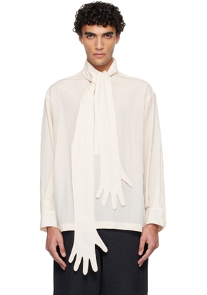 Jean Paul Gaultier Off-White Glove Detail Blouse