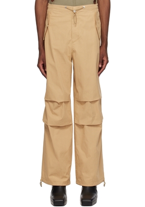 Dion Lee Beige Toggle Parachute Trousers
