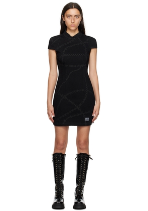 Versace Jeans Couture Black Block Chain Minidress