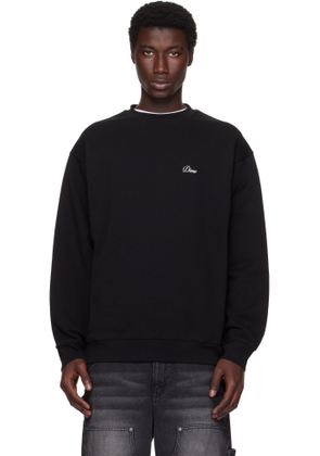 Dime Black Cursive Small Logo Crewneck Sweatshirt