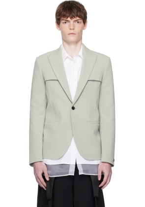 Jean Paul Gaultier Gray Twill Blazer