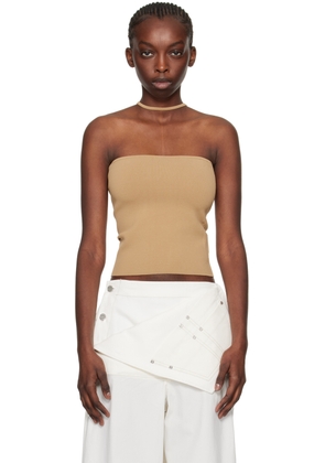 Dion Lee Tan Reverse Halter Tank Top
