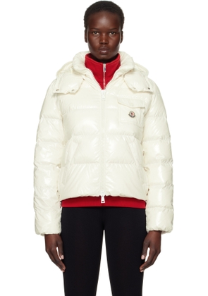 Moncler White Andro Hooded Short Down Jacket