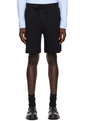 Hugo Black Cotton-Blend Shorts