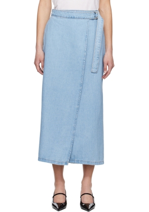 Levi's Blue Column Wrap Denim Maxi Skirt