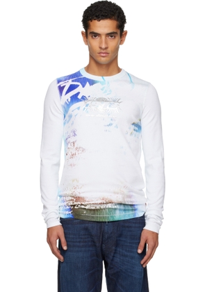 Diesel White T-Ribber-LS-T3 T-shirt