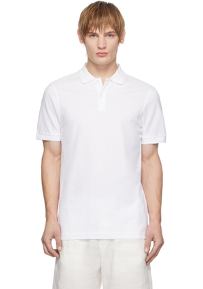 Sunspel White Piqué Polo