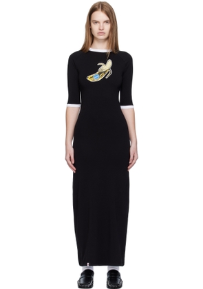 Charles Jeffrey LOVERBOY Black Raglan Baby Tee Midi Dress