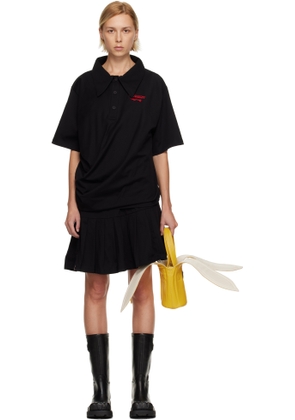 Charles Jeffrey LOVERBOY Black Topsy Turvy Jersey Minidress