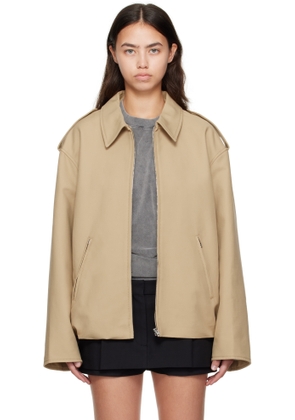 Acne Studios Beige Cotton Satin Jacket