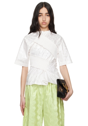 SUPER YAYA Off-White Nellie Twist T-shirt