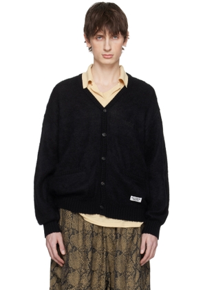 WACKO MARIA Black Mohair Knit Cardigan