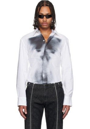 Jean Paul Gaultier White Printed Body Dust Shirt