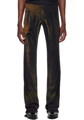 Jean Paul Gaultier SSENSE Exclusive Khaki & Black Mesh Printed Water Sweatpants