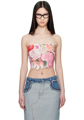 Marni Pink Floral Tube Top