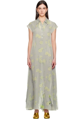 Acne Studios Gray Layered Maxi Dress