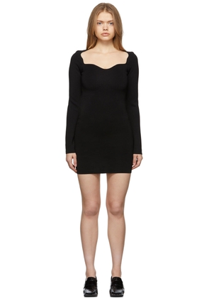 Nanushka Black Knit Fitted Marina Dress