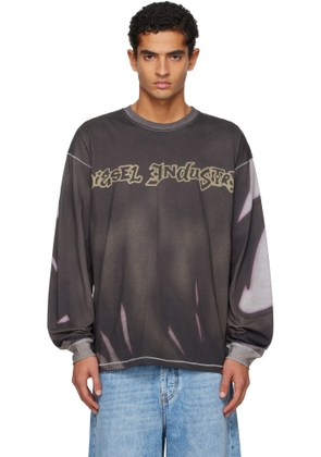 Diesel Gray T-Boxt-Ls-Show-V3 T-shirt